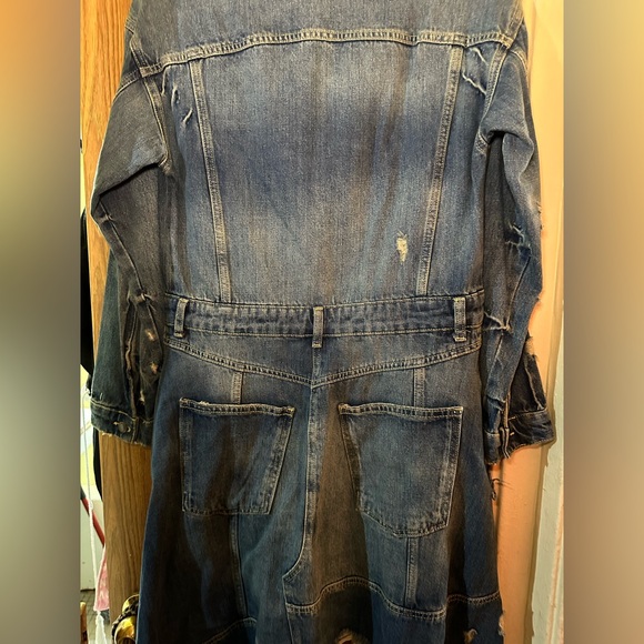 Zara Ripped denim jacket dress - Picture 9 of 11